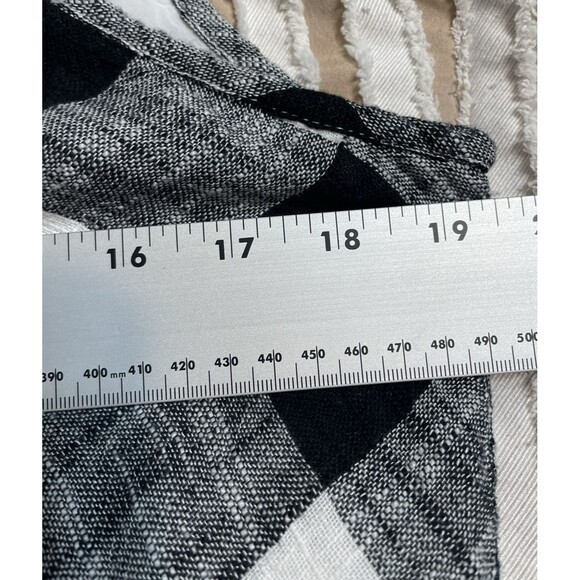 Philosophy Gingham Dress Black & White 6 Halter Linen Blend Lined Cocktail NWT - Picture 12 of 14